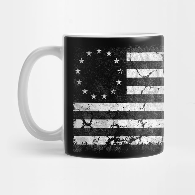 US Flag 1776, Black and White by cartogram